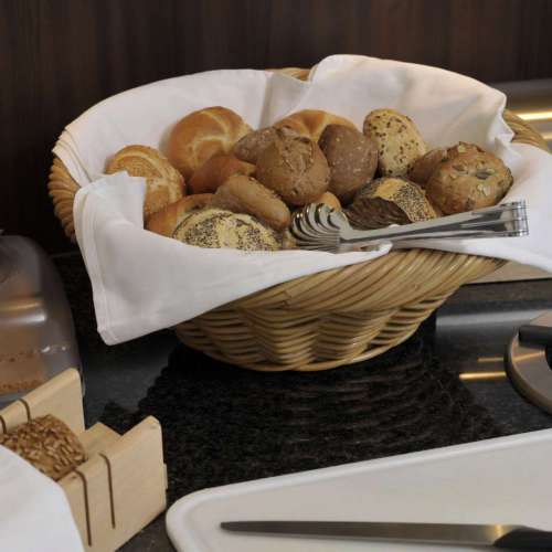Brotkorb des Frühstücksbuffet Brotkorb des Frühstücksbuffet