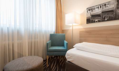 Wohnbereich im Einzelzimmer Standard im Heikotel am Stadtpark