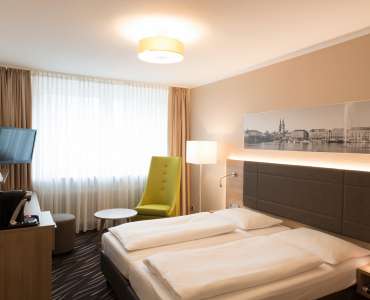 Innenansicht im Doppelzimmer Premium im Heikotel am Stadtpark