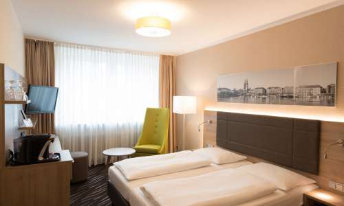 Innenansicht im Doppelzimmer Premium im Heikotel am Stadtpark