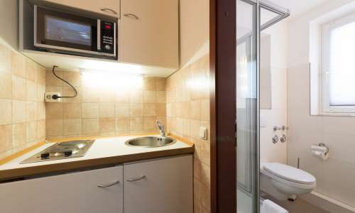 Küche im Heikotel Serviced Appartement