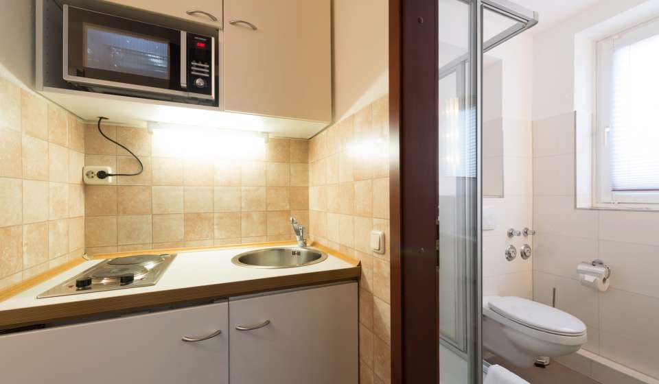 Küche im Heikotel Serviced Appartement