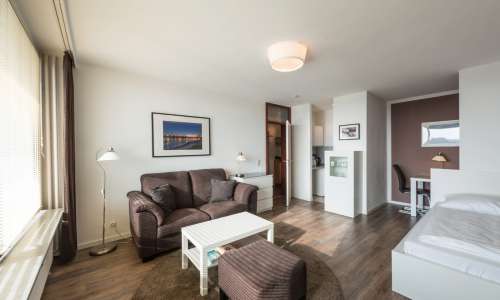 Wohnbereich im Heikotel Serviced Appartement