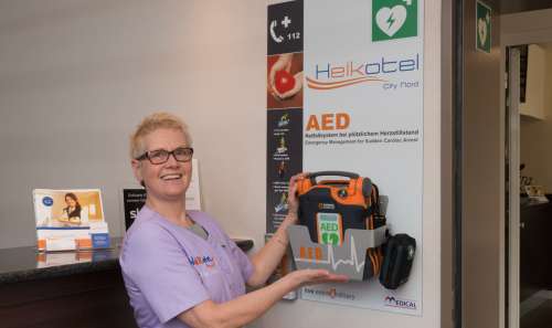 Notfallsystem bei plötzlichem Herzstillstand im Heikotel City Nord