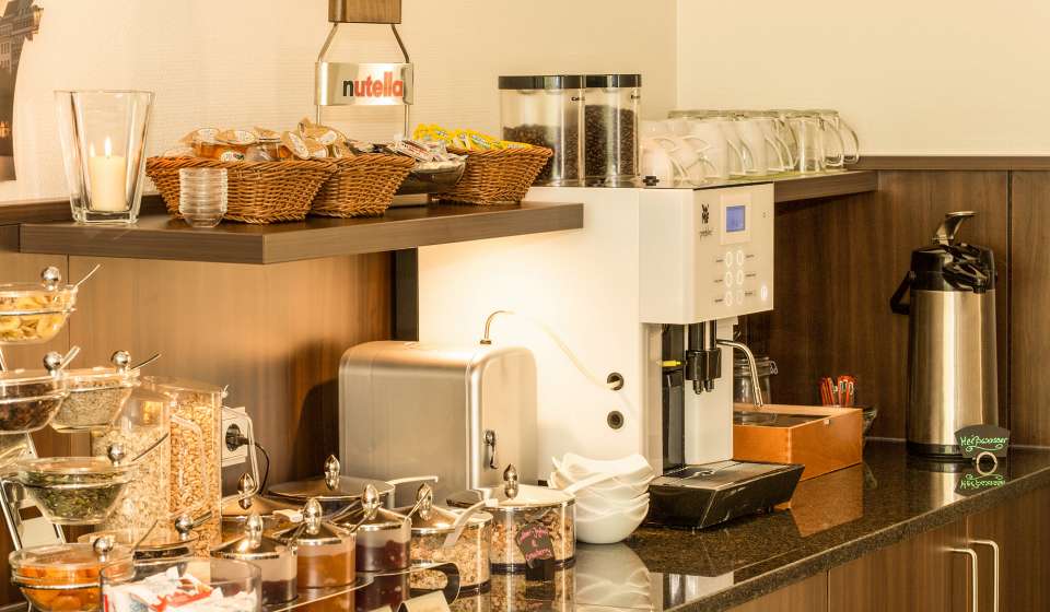 Üppige Auswahl im Frühstücksbuffet im Heikotel Hotel Windsor