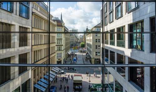 Ausblick auf die Hamburger Meile