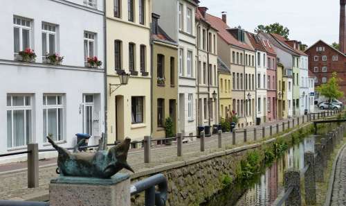 Schöne Hausfassade in der Kulturstadt Wismar