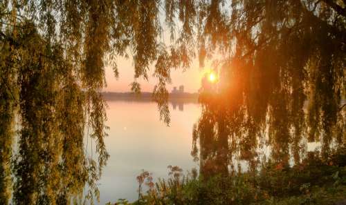Hamburg Sonnenuntergang Wasser